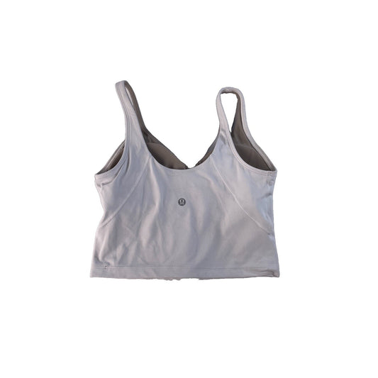 Women's Lululemon White V-Neck Cropped Sports Bra