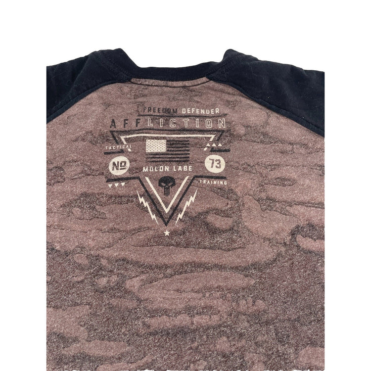Mens Affliction Freedom Defender Molon Labe T-Shirt Size XL