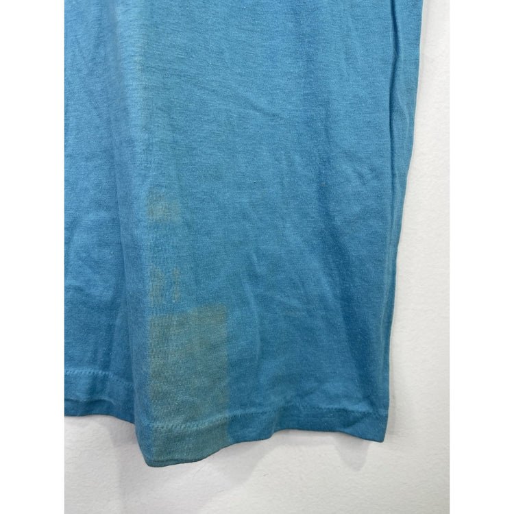 1985 Momus Proclaims Mardi Gras! Galveston Blue T-shirt Size L 42-44