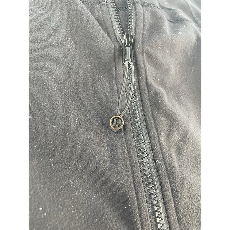 Womens Lululemon Black Solid Luon Full Zip Define Workout Track Jacket SIZE 16