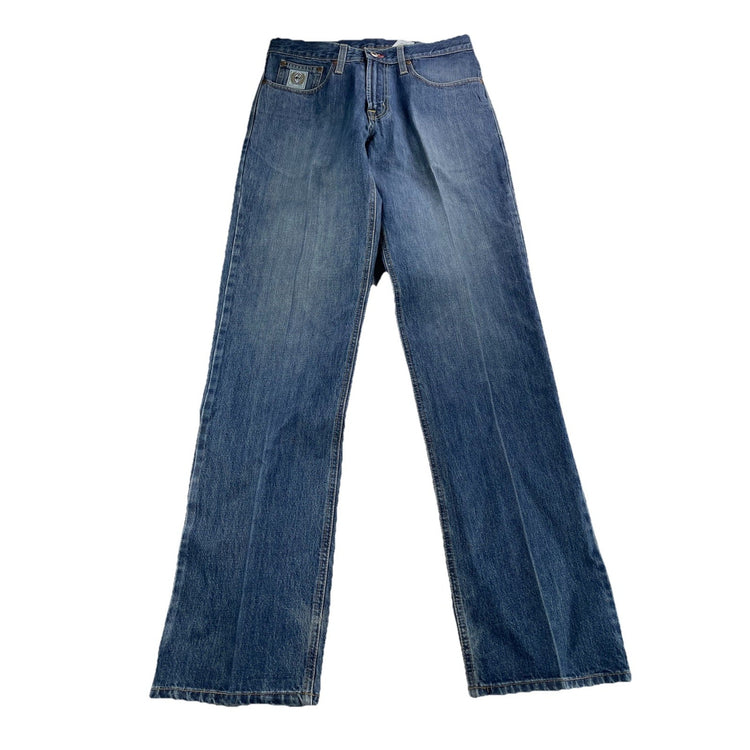 Mens Cinch Relaxed Straight Denim Blue Jeans Size 33x36