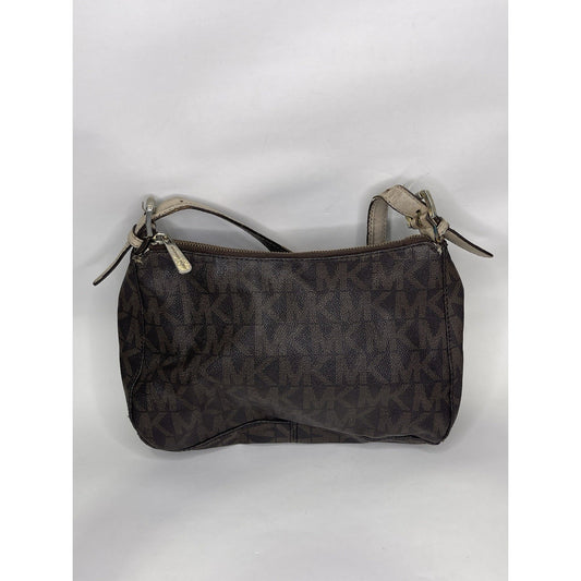 Women’s Michael Kors Monogram Bag Dark Brown MK Medallion