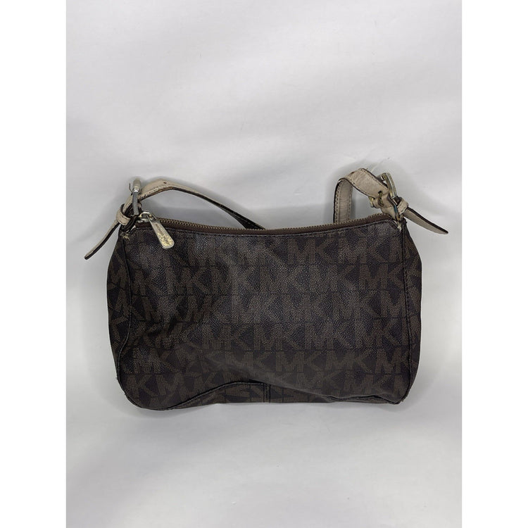 Women’s Michael Kors Monogram Bag Dark Brown MK Medallion