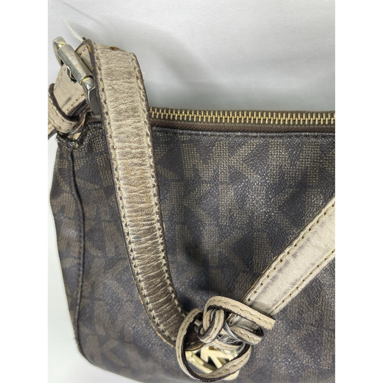 Women’s Michael Kors Monogram Bag Dark Brown MK Medallion