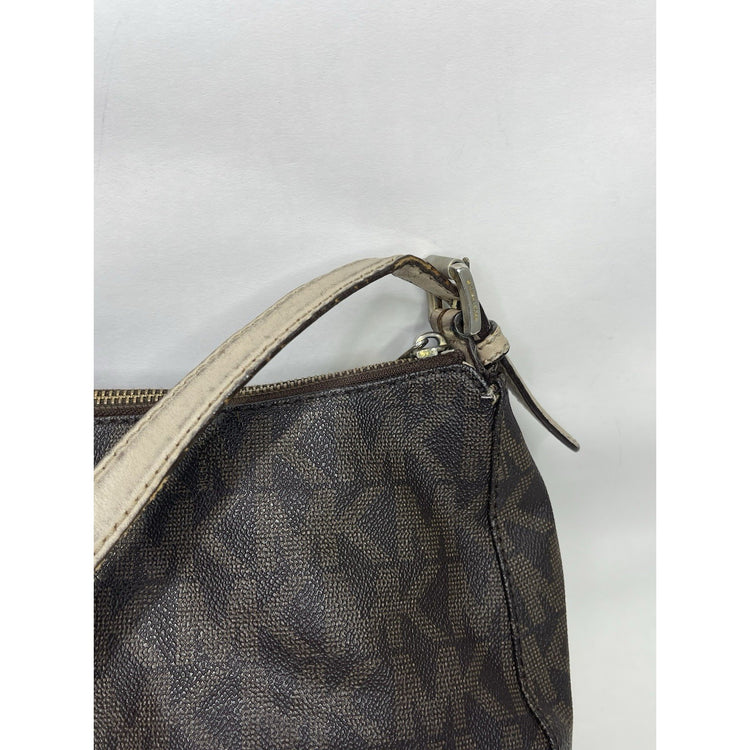 Women’s Michael Kors Monogram Bag Dark Brown MK Medallion