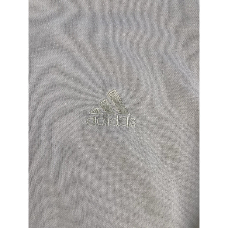 Mens Vintage Adidas Off White Full Zip Fleece Lined Track Jacket Size L