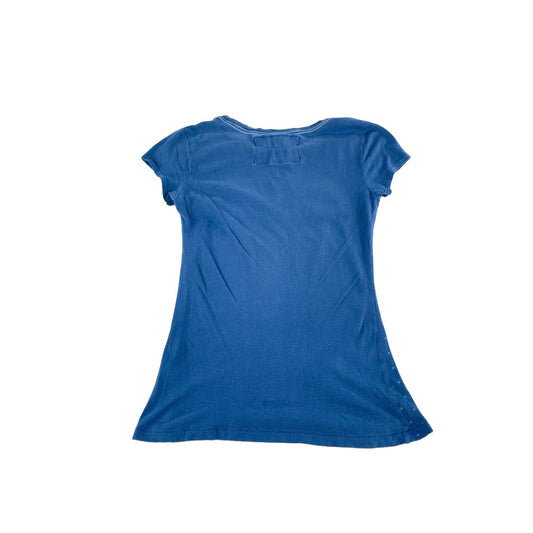 Women's Aéropostale 87 Aero Polka Dot Graphic T-Shirt Blue Size M