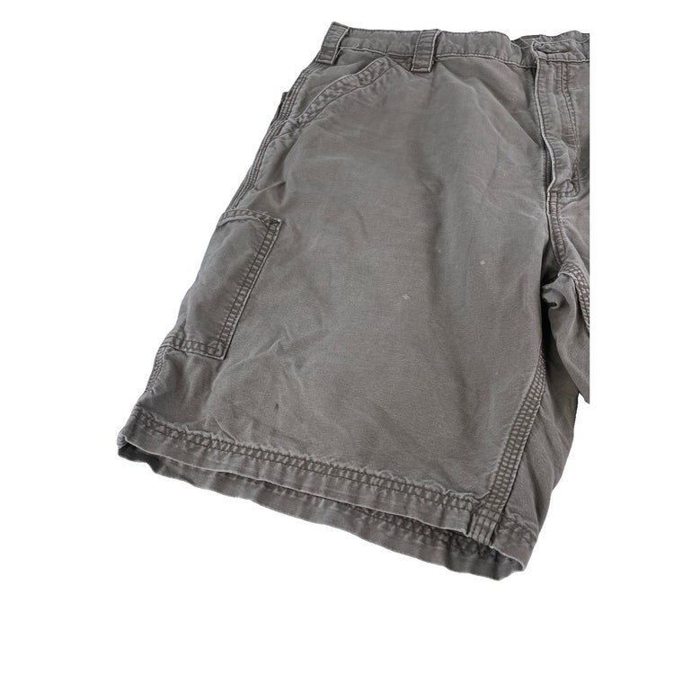 Mens Carhartt Original Fit B147 LBR Canvas Carpenter Work Utility Shorts Size 40