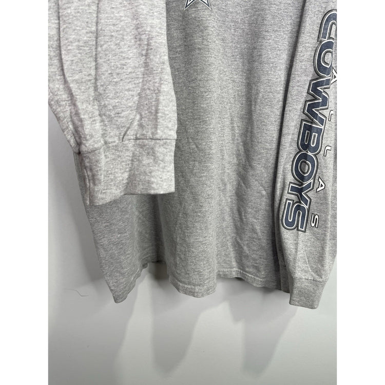 Men’s VTG Gray Dallas Cowboys Long Sleeve Design Sz XL