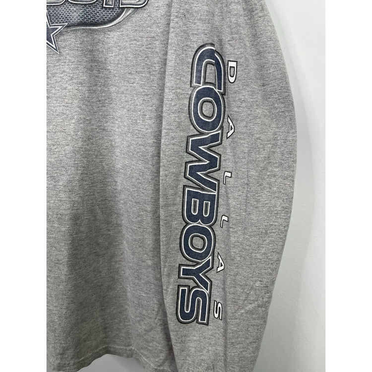 Men’s VTG Gray Dallas Cowboys Long Sleeve Design Sz XL