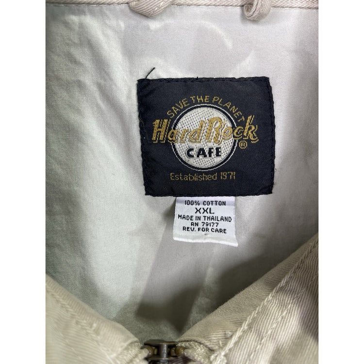 Mens Hard Rock Cafe Zip Up Jacket Size 2Xl