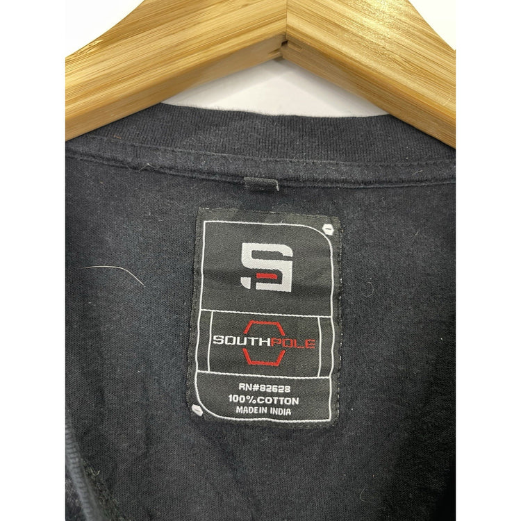 Mens Y2k Southpole Black T-shirt Sz XL