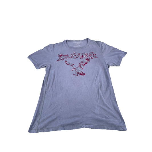 Mens Y2K American Eagle Gray T Shirt Size Medium