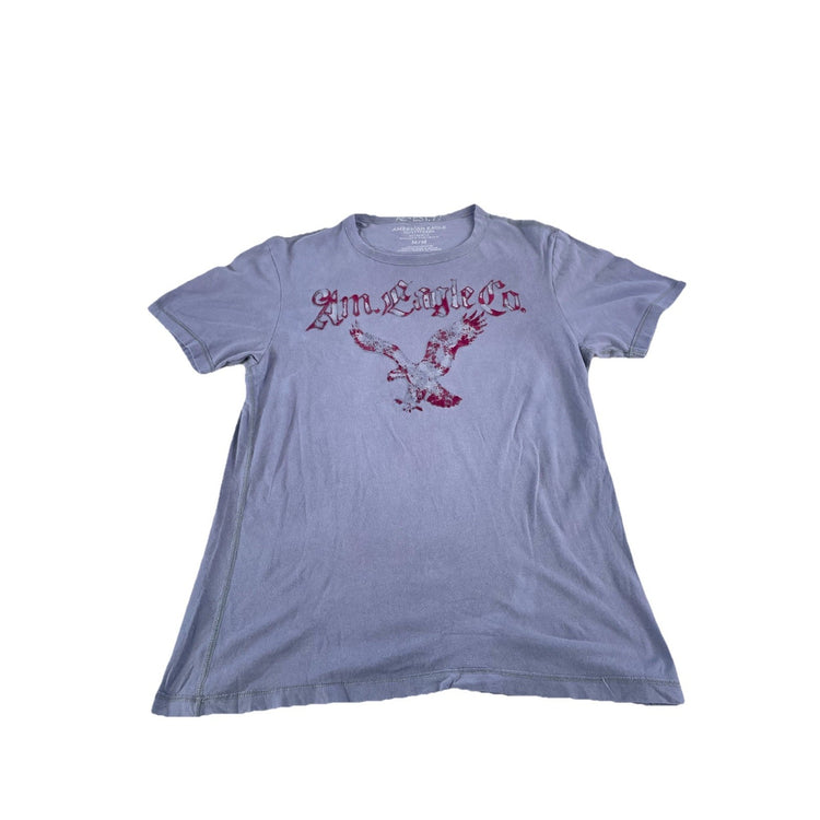 Mens Y2K American Eagle Gray T Shirt Size Medium