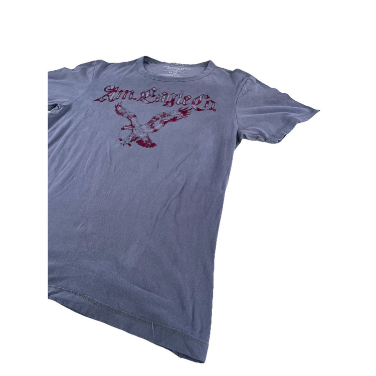 Mens Y2K American Eagle Gray T Shirt Size Medium