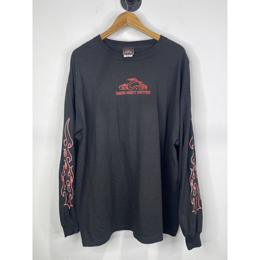 Men’s Vintage Orange County Choppers Flames Crewneck Biker Shirt Pullover Sz 2XL