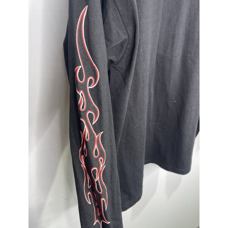 Men’s Vintage Orange County Choppers Flames Crewneck Biker Shirt Pullover Sz 2XL