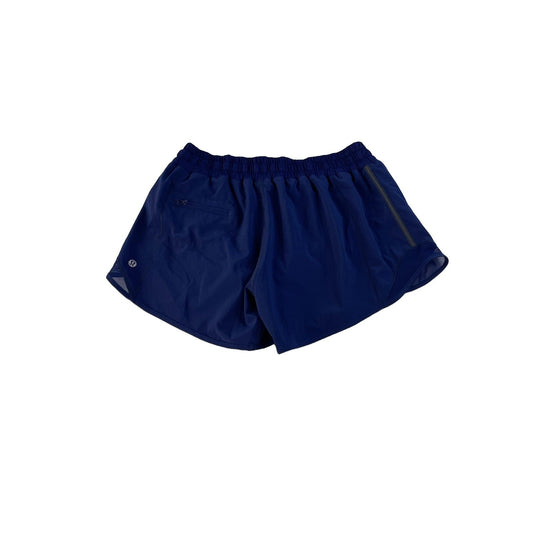 Women's Lululemon Navy Blue Athletic Shorts With Zippered Back Pocket Size 8