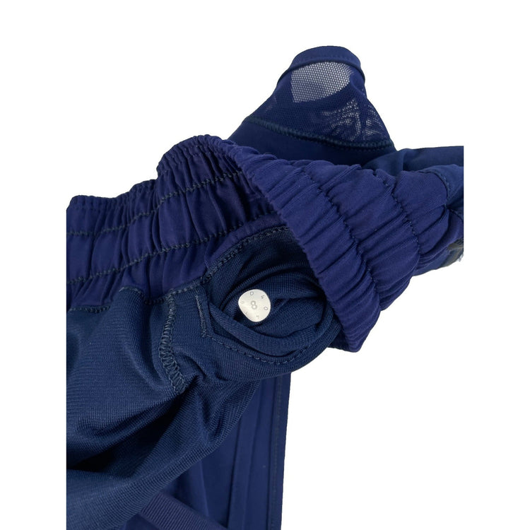 Women's Lululemon Navy Blue Athletic Shorts With Zippered Back Pocket Size 8