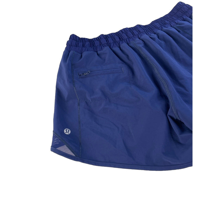 Women's Lululemon Navy Blue Athletic Shorts With Zippered Back Pocket Size 8