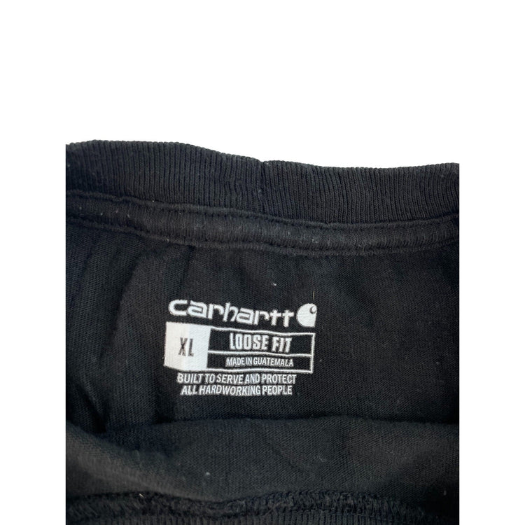Men's Carhartt Long Sleeve Loose Fit Pocket T-Shirt Black Size XL