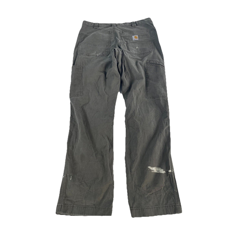 Mens Carhartt Relaxed Fit Dark Gray Rugged Flex Cargo Work Pants Size 32x30