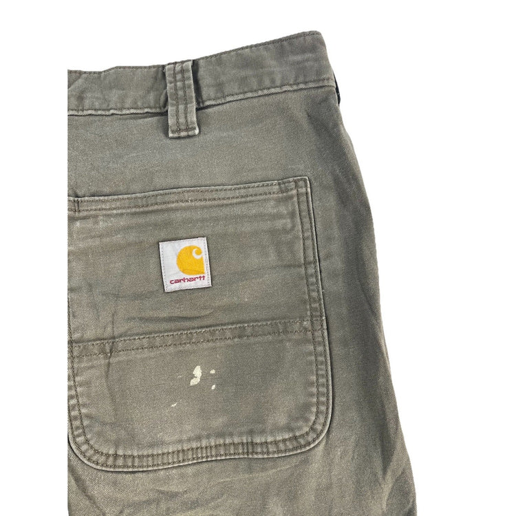 Mens Carhartt Relaxed Fit Dark Gray Rugged Flex Cargo Work Pants Size 32x30