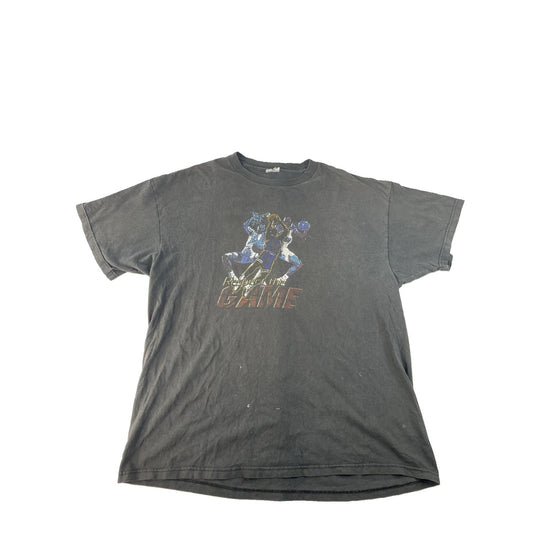 Men's Vintage Style "Respect the Game" Basketball Graphic Black T-Shirt Size XXL
