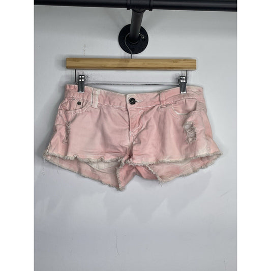 Women’s VTG Y2K Hot Kiss Cici Short Pink High Rise Denim Shorts Sz 5