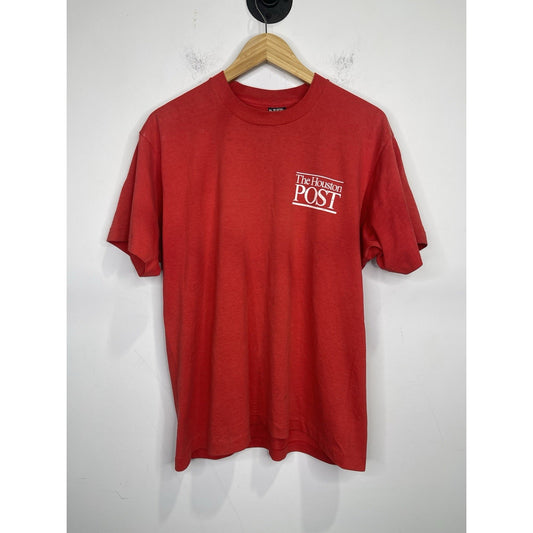 Men’s Vintage Red The Houston Post Short Sleeve Graphic T Shirt Sz XL