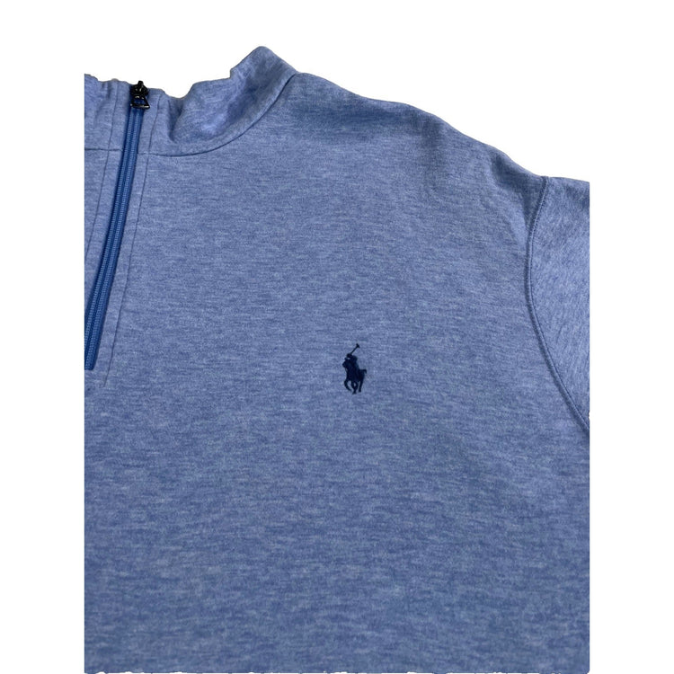 Mens Polo Ralph Lauren Size 2XLT Light Blue Quarter Zip Sweater