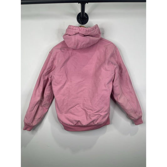 Carhartt Women’s Pink Canvas Active Jacket (WJ130 PKR) - Medium 8/10