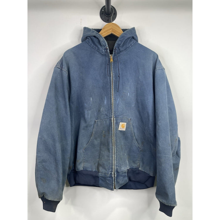 Vintage Carhartt Blue Canvas Workwear Jacket J03 NVY Mens XXL(fits XL)