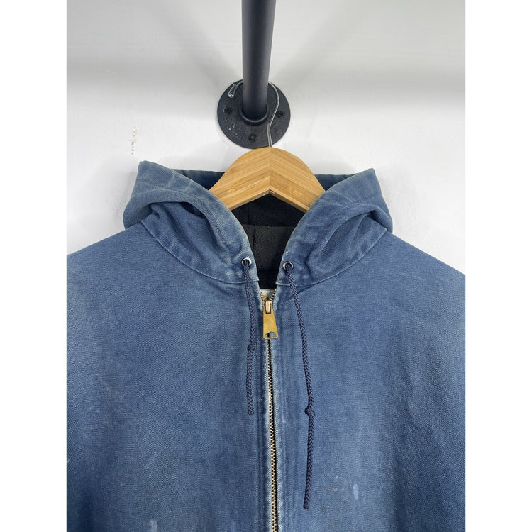 Vintage Carhartt Blue Canvas Workwear Jacket J03 NVY Mens XXL(fits XL)
