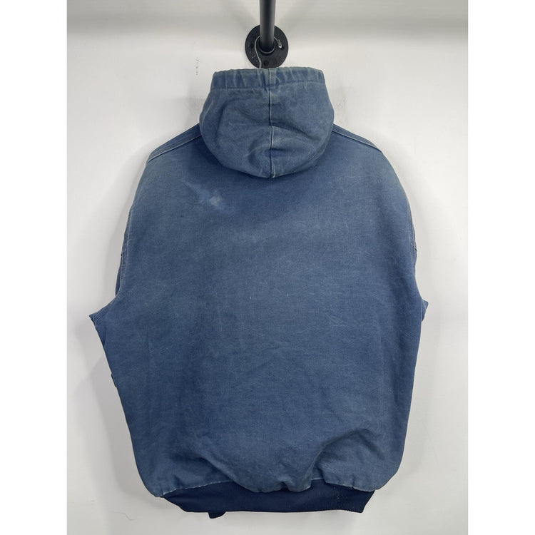 Vintage Carhartt Blue Canvas Workwear Jacket J03 NVY Mens XXL(fits XL)