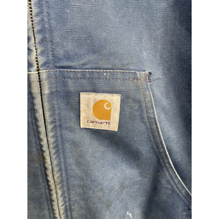 Vintage Carhartt Blue Canvas Workwear Jacket J03 NVY Mens XXL(fits XL)