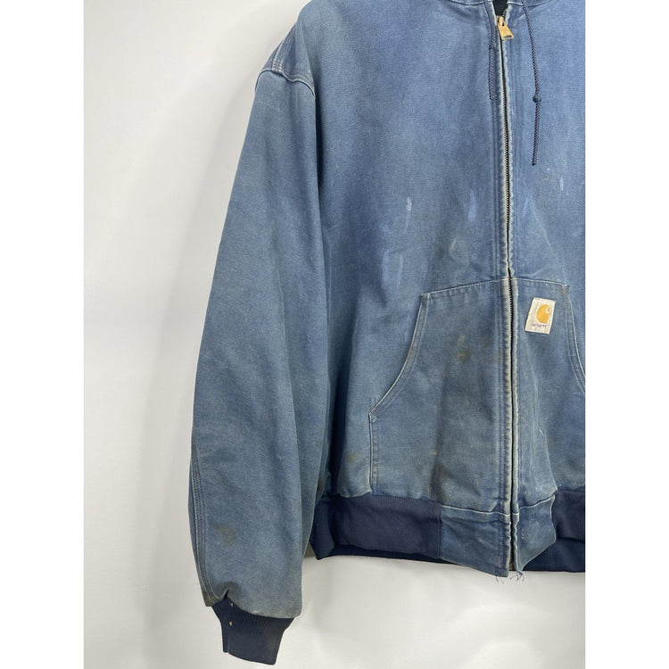 Vintage Carhartt Blue Canvas Workwear Jacket J03 NVY Mens XXL(fits XL)