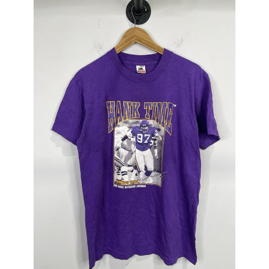 Vintage Minnesota Vikings Shirt Men’s Gray L Henry Thomas Hank Time NFL Tee 90s