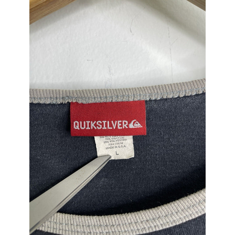 Men’s Vintage Quicksilver Boarding Company Y2K Long Sleeve T Shirt Sz L