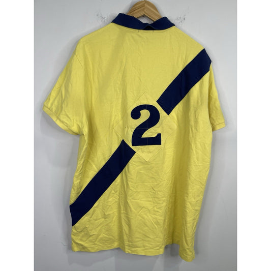 Men’s Collared Polo Ralph Lauren Big & Tall #2 Yellow /Navy Polo Shirt Sz XXL