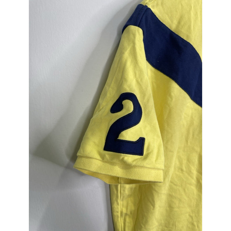 Men’s Collared Polo Ralph Lauren Big & Tall #2 Yellow /Navy Polo Shirt Sz XXL