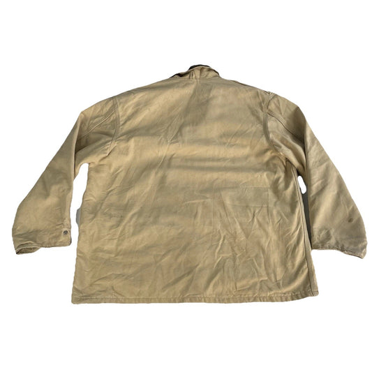 Mens Vintage Carhartt Tan/Brown ZipUp Work Jacket Size XL