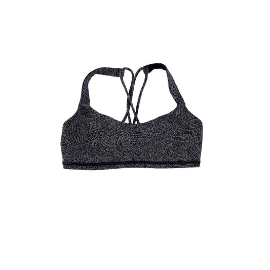 Women's Lululemon Black and White Patterned Strappy Sports Bra Size 4