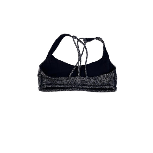Women's Lululemon Black and White Patterned Strappy Sports Bra Size 4