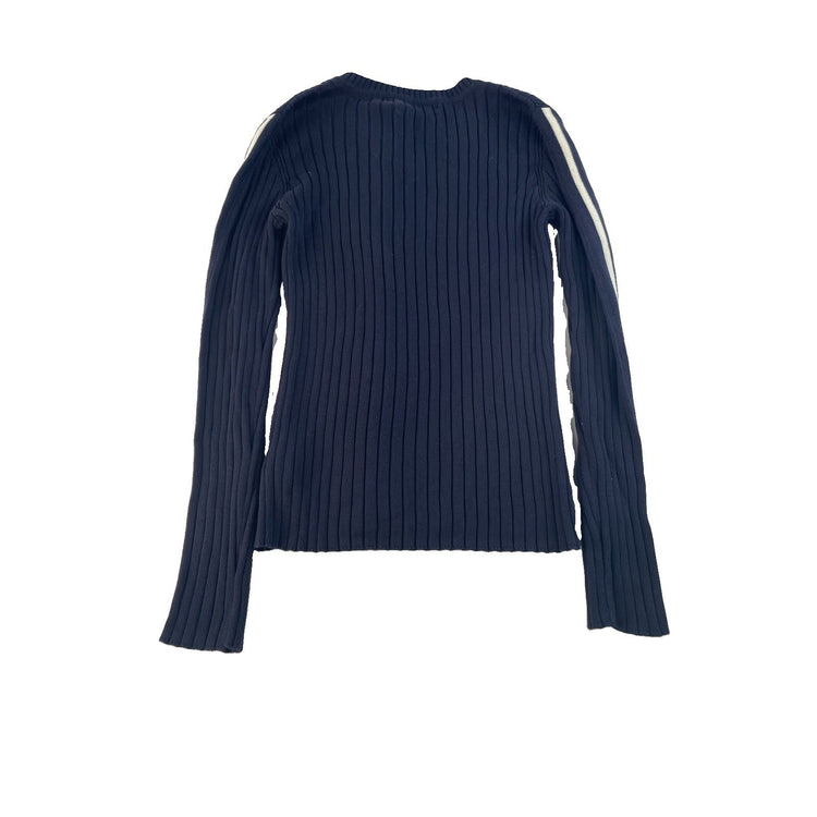 Women's Tommy Hilfiger Jeans Navy V-Neck Ribbed Sweater Size S