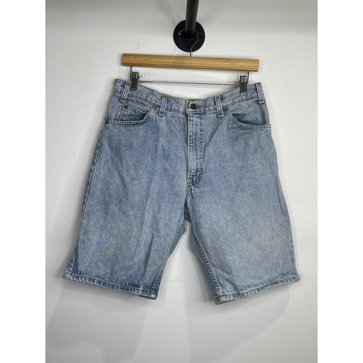 Adult Vintage Levi Strauss & Co. 550 Orange Tab Light Wash Denim Shorts 33x10