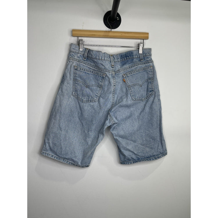 Adult Vintage Levi Strauss & Co. 550 Orange Tab Light Wash Denim Shorts 33x10