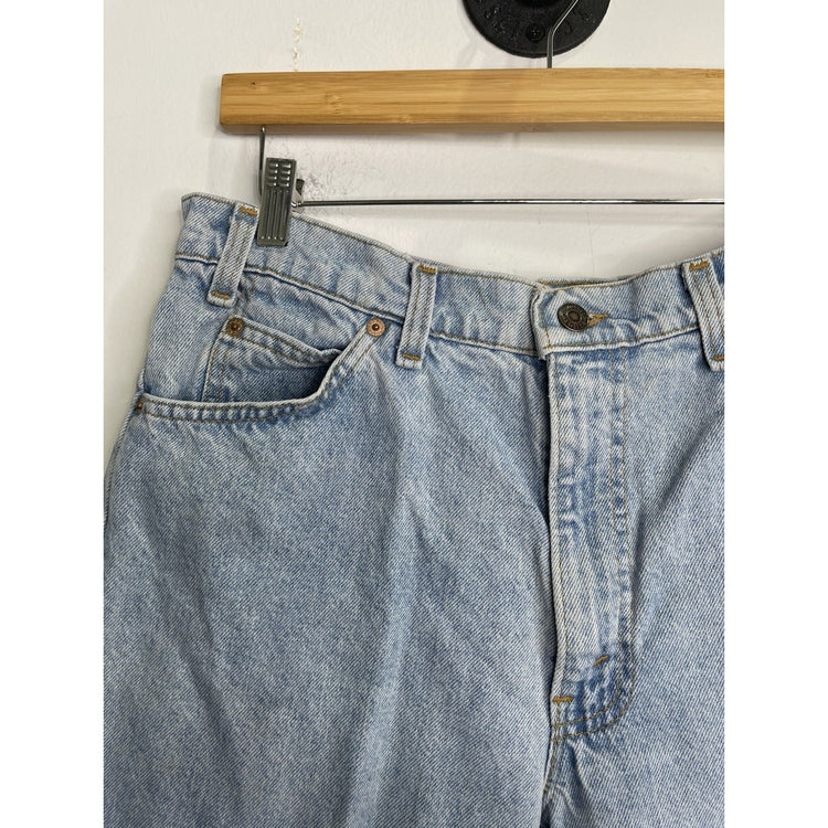 Adult Vintage Levi Strauss & Co. 550 Orange Tab Light Wash Denim Shorts 33x10