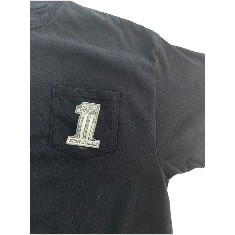 Mens Harley Davidson Motorcycle Black Wolf T-Shirt Size Xl