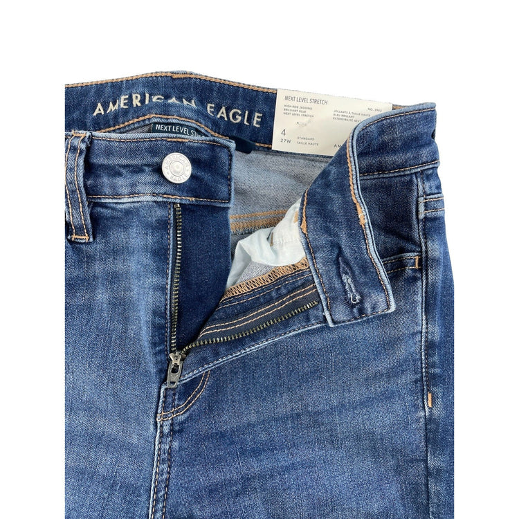 Womens American Eagle Next Level Stretch High-Rise Jegging Blue Jeans Size 4 27w